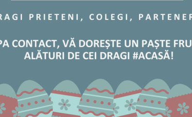 Dragi prieteni, colegi, parteneri, echipa CONTACT, vă dorește un PAȘTE frumos, alături de cei dragi #ACASĂ!!
