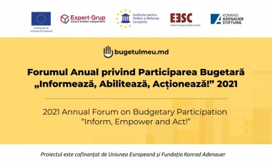 Forumul Anual privind Participarea Bugetară „Informează, Abilitează, Acționează!” 2021