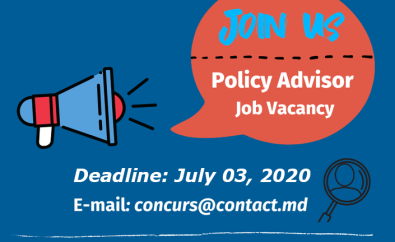 Termen extins.Concurs Consultant/ă în domeniul elaborării politicilor